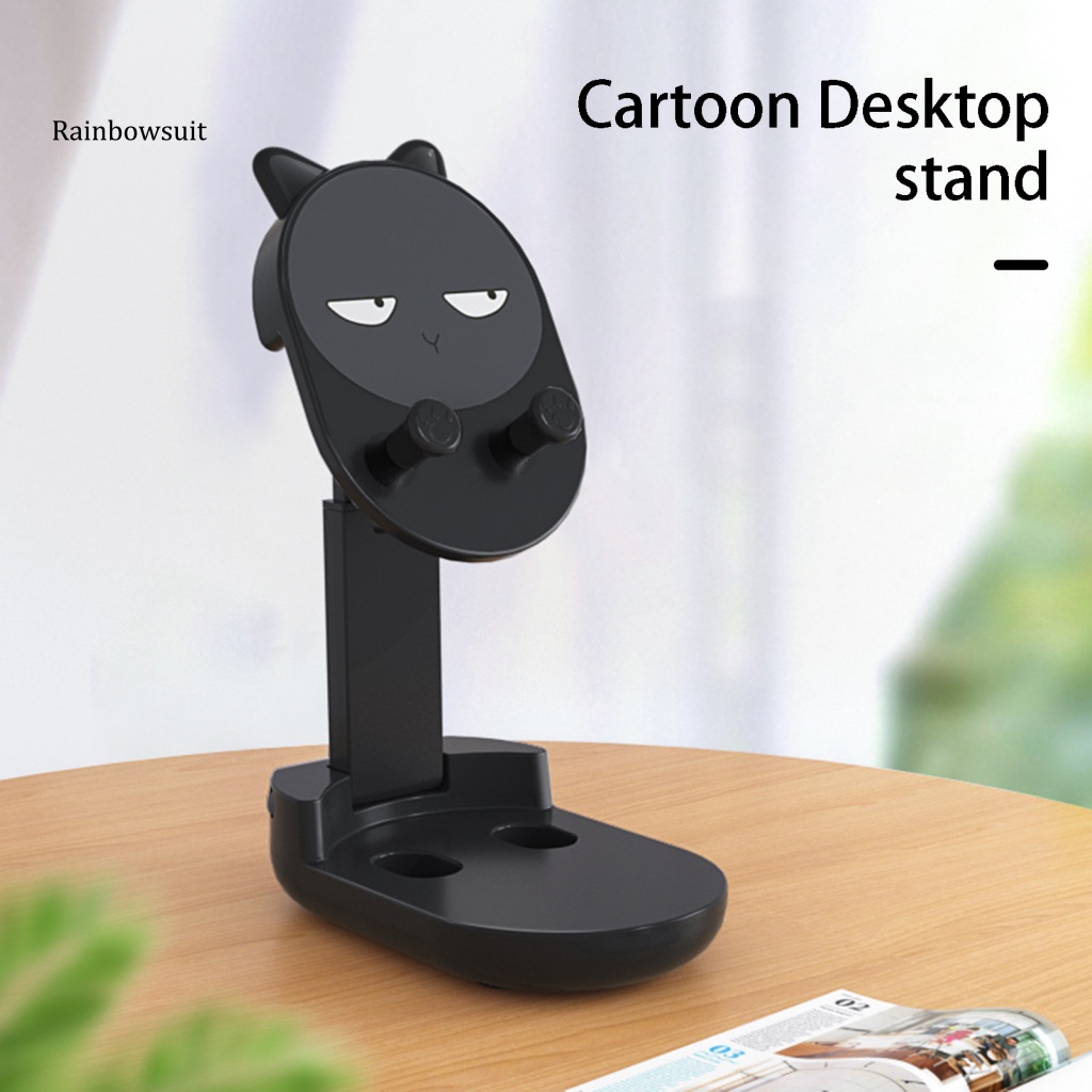 [RB] Giá Đỡ Điện Thoại Di Động Có Thể Gập Lại Không Cần Nâng Góc Hình Hoạt Hình Sức Chứa Lớn Chống Trầy