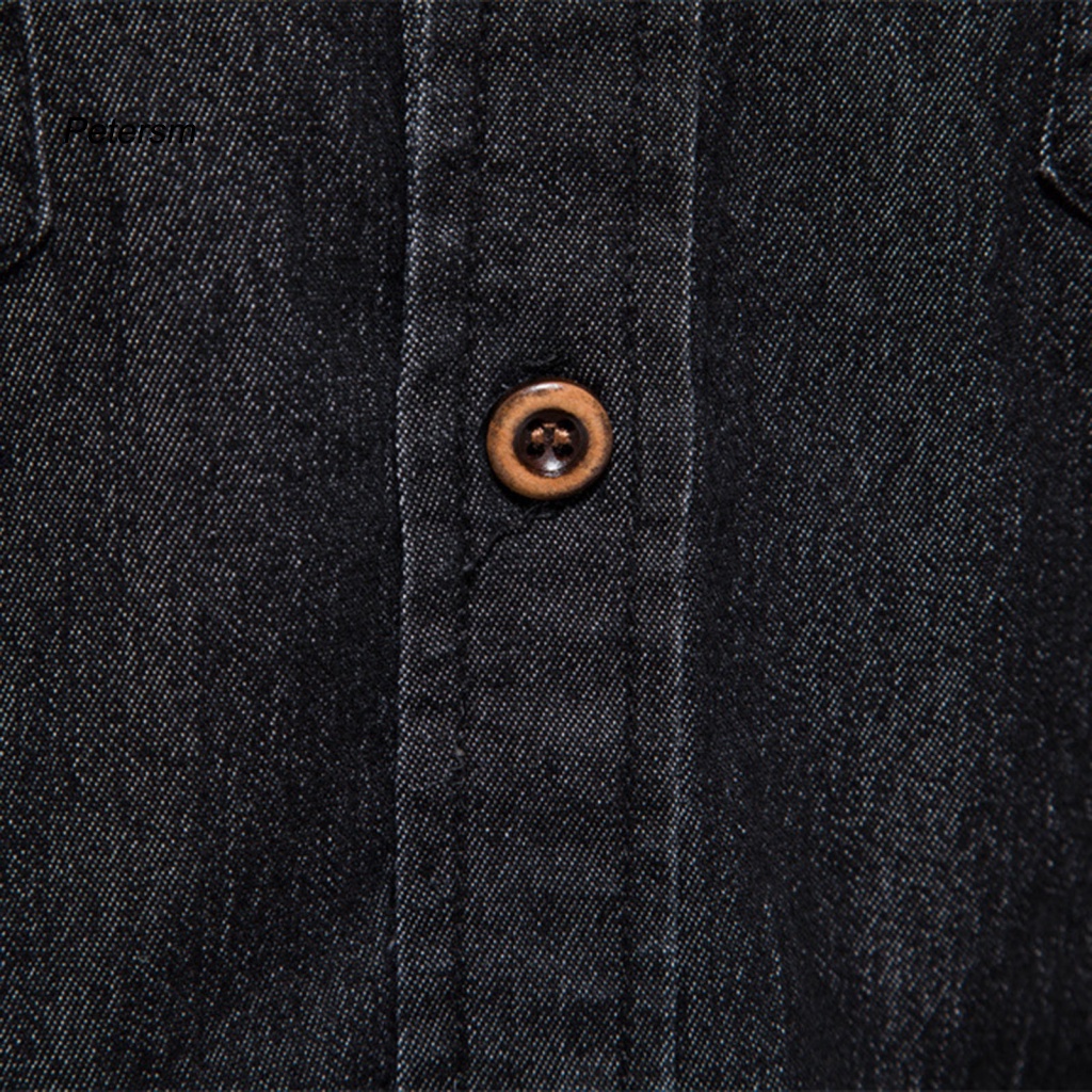 Áo Sơ Mi Denim Nhiều Túi Màu Sắc Thời Trang Xuân Hè Cho Nam