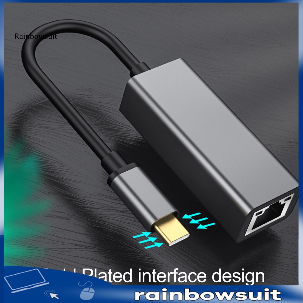 Dây Cáp Chuyển Đổi Cổng USB Type C Ethernet Sang RJ45 Lan Linh Hoạt Cho Notebook