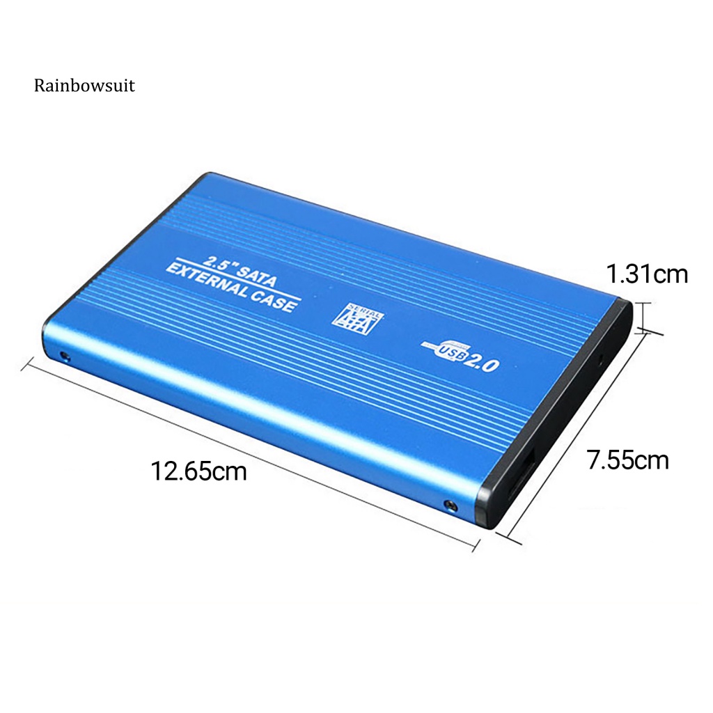 Vỏ Ổ Cứng Ngoài 25 Inch USB 20 Bằng Hợp Kim Nhôm Chống Mòn / Bụi Bẩn Cho Laptop
