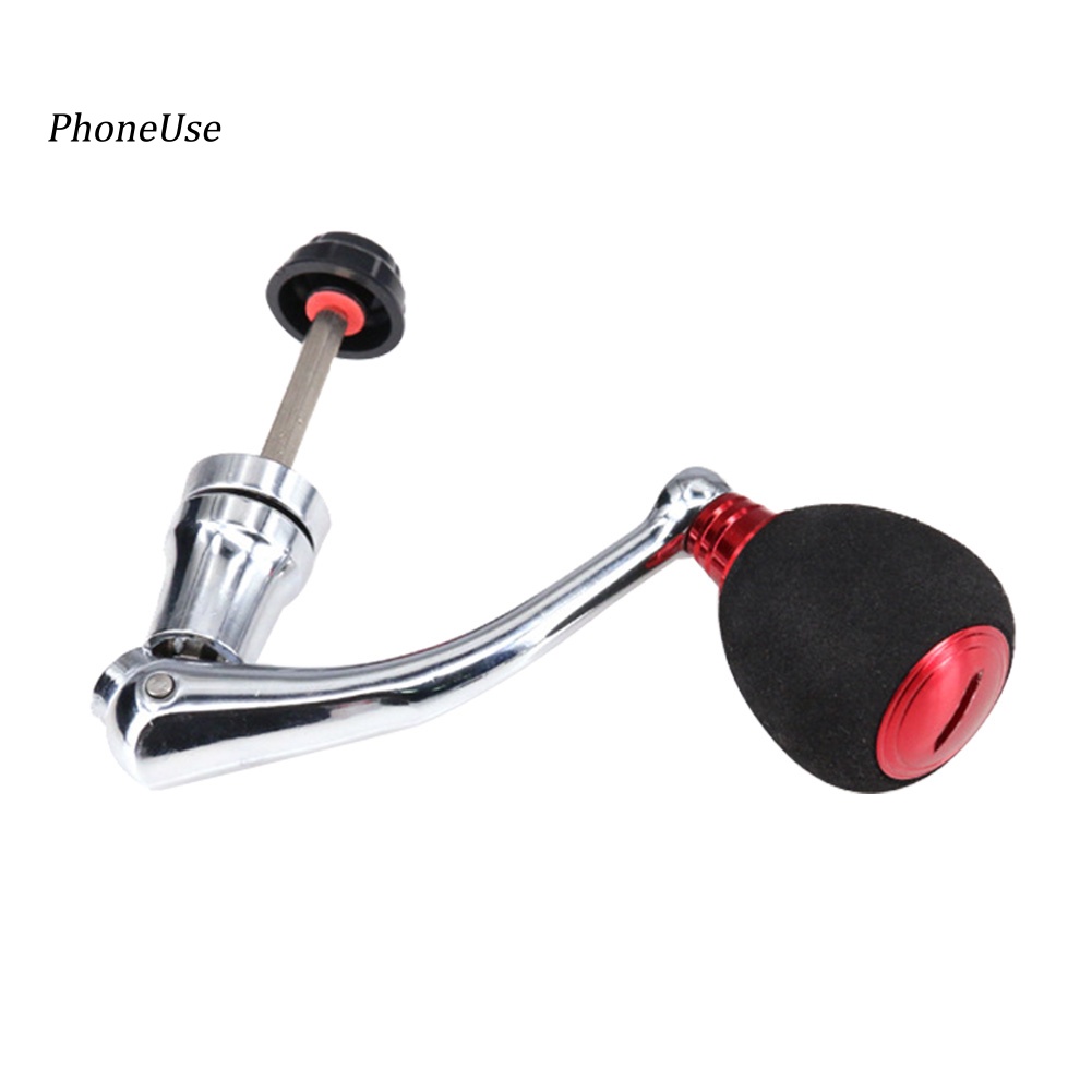 Tay Quay Máy Câu Cá Thay Thế Bằng PU Với Núm Điều Chỉnh Kim Loại EVA