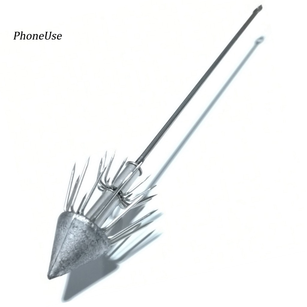 Móc Câu Cá Hai Lớp Dạng Mực Nhọn Chất Liệu Thép Không Gỉ PU 235cm / 90g