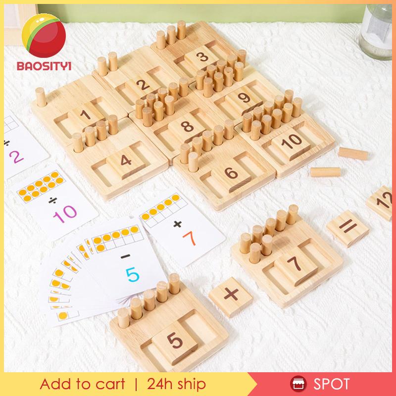 Bộ Đồ Chơi Đếm Số Học Toán Montessori Bằng Gỗ Dành Cho Trẻ Em