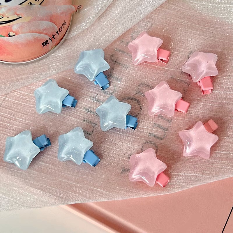 Kẹp Tóc Acrylic Hình Ngôi Sao Nhiều Màu Thời Trang Hàn Quốc Y2K