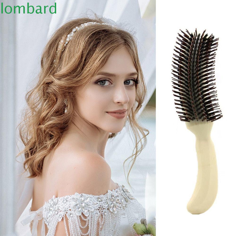 LOMBARD Lược Chải Tóc Bằng Nhựa Mềm Chống Tĩnh Điện Hình Chữ S Dành Cho Thợ Cắt Tóc