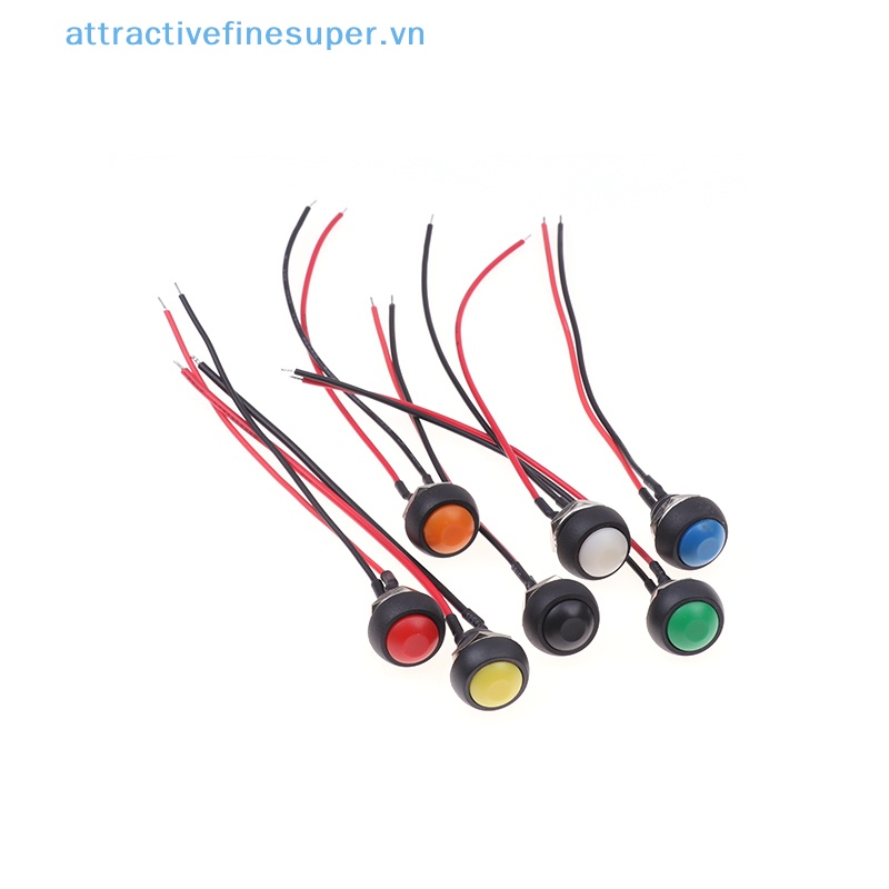 Công Tắc Tròn Mini 12mm 1A DC12V SPST NO 2Pin Chống Thấm Nước