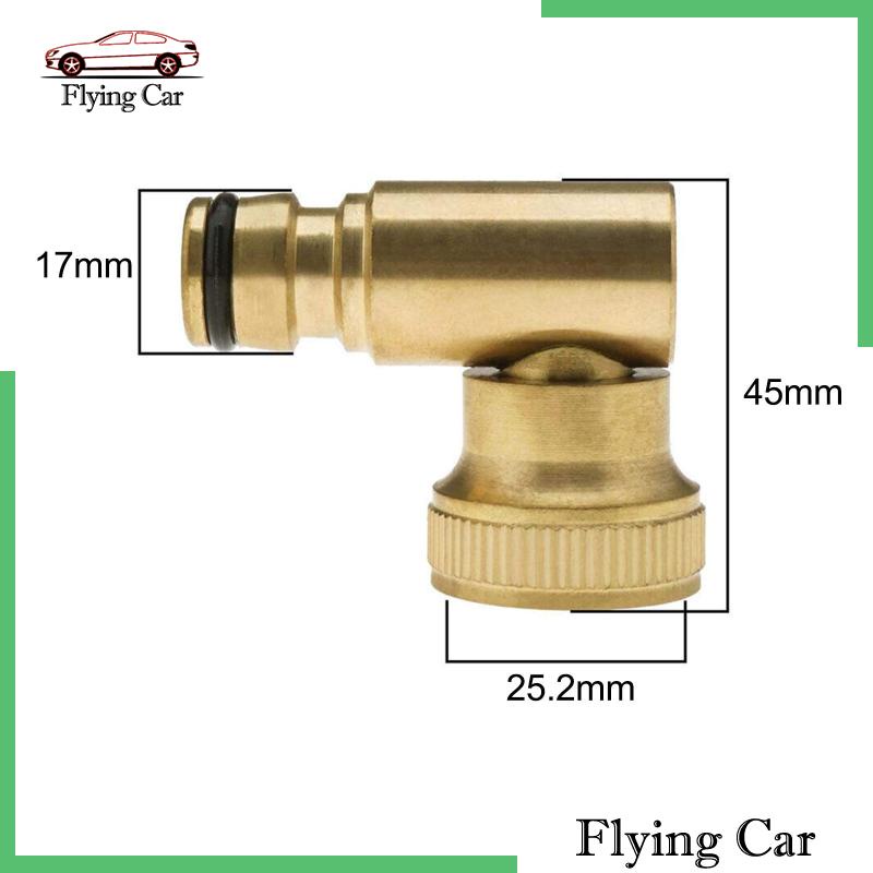 Đầu Nối Vòi Nước 90 Độ 3 / 4in Bằng Đồng Thau Siêu Bền Tiện Dụng Cho Sân Vườn