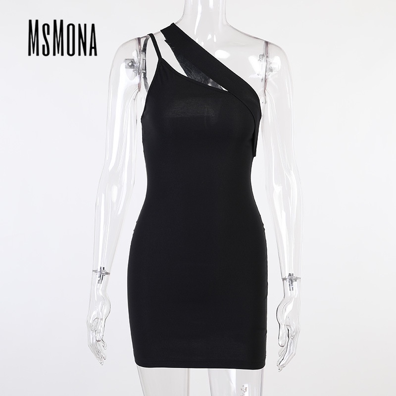 Đầm Dệt Kim Ôm Hông Hở Vai Màu Đen Thời Trang Mới 2023 Dành Cho Bạn Nữ