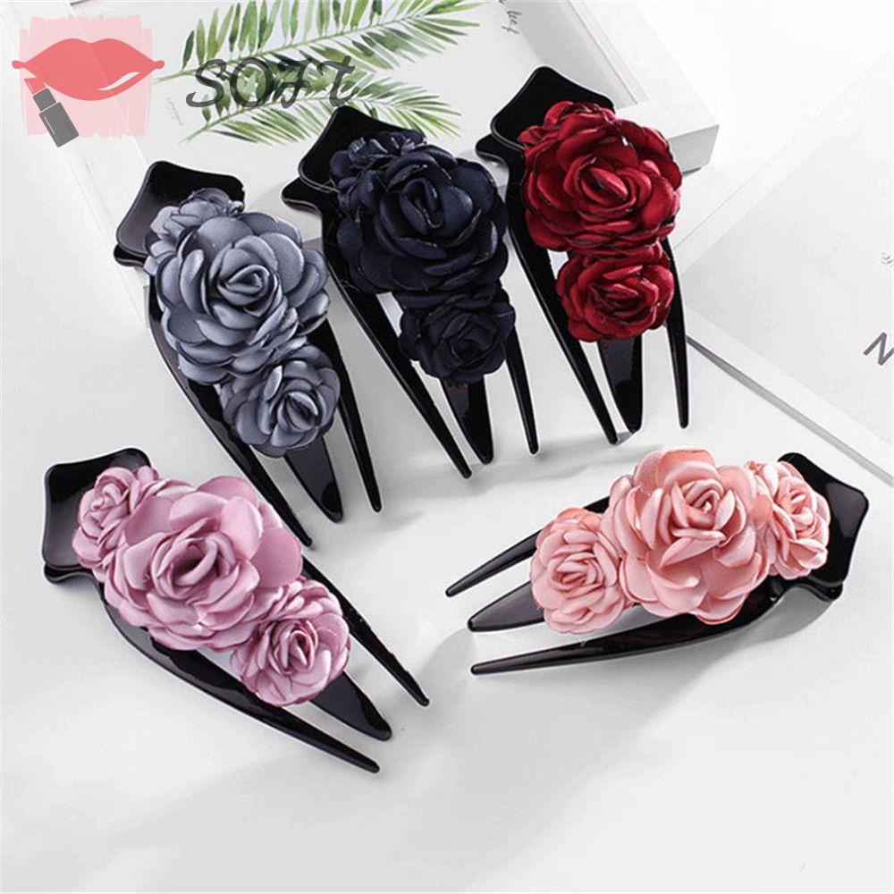 SOFTNESS Kẹp Tóc Càng Cua Tạo Kiểu Tóc Thời Trang Cho Nữ