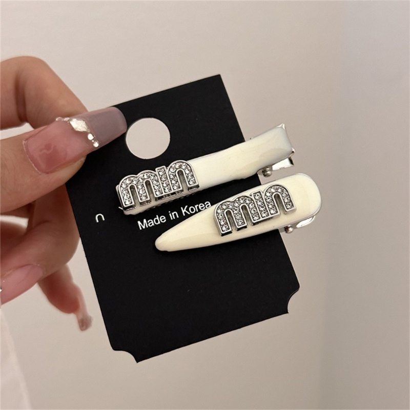1 Cặp Kẹp Tóc Chữ Y2K Đính Đá Thời Trang