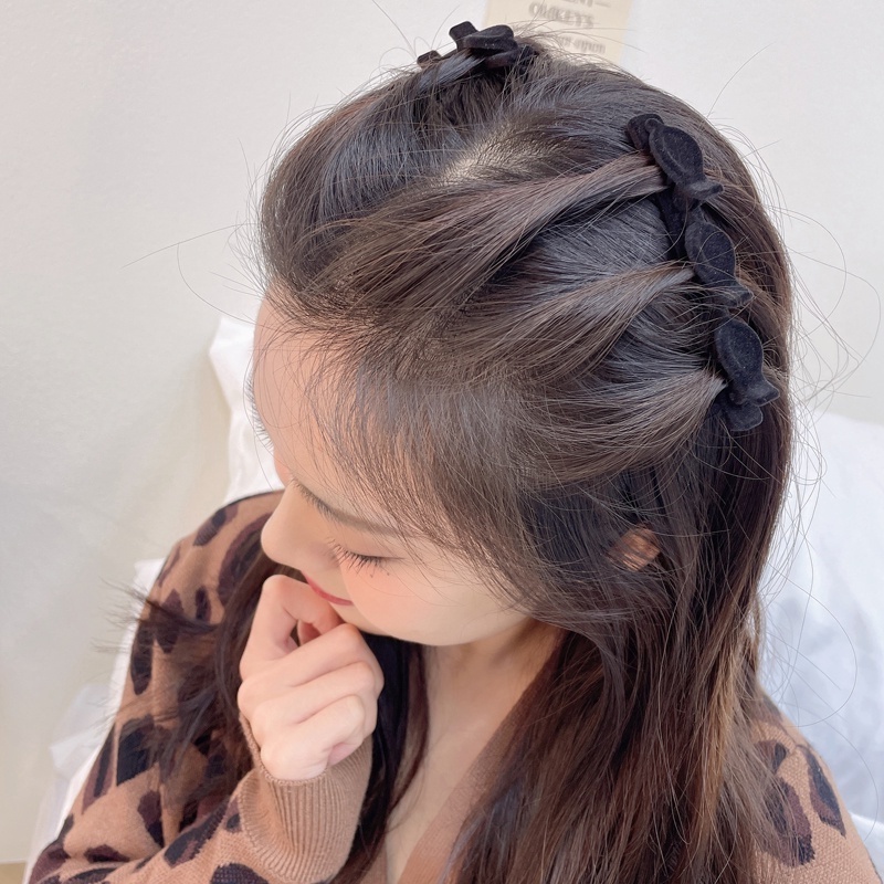 Kẹp Tóc Dệt Kim Đơn Giản Thời Trang Hàn Quốc Cho Nữ