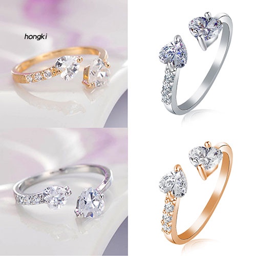 Nhẫn Hở HìNh TráI Tim ĐíNh Đá LấP LáNh