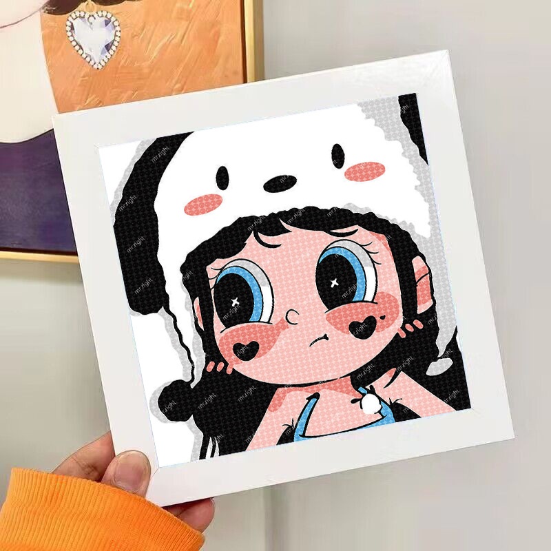 Bộ Tranh Đính Đá Tự Làm Hình Cún Sanrio Kumamon Cho Bé