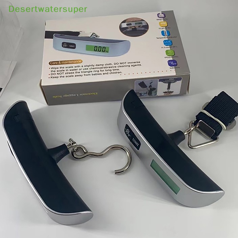 Cân Hành Lý Kỹ Thuật Số LCD 50kg 10g Có Móc Treo Tiện Dụng