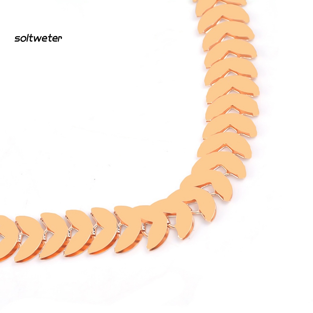 Vòng Cổ Choker Hình Chiếc Lá Bằng Hợp Kim Phong Cách Punk Phá Cách Dành Cho Nữ