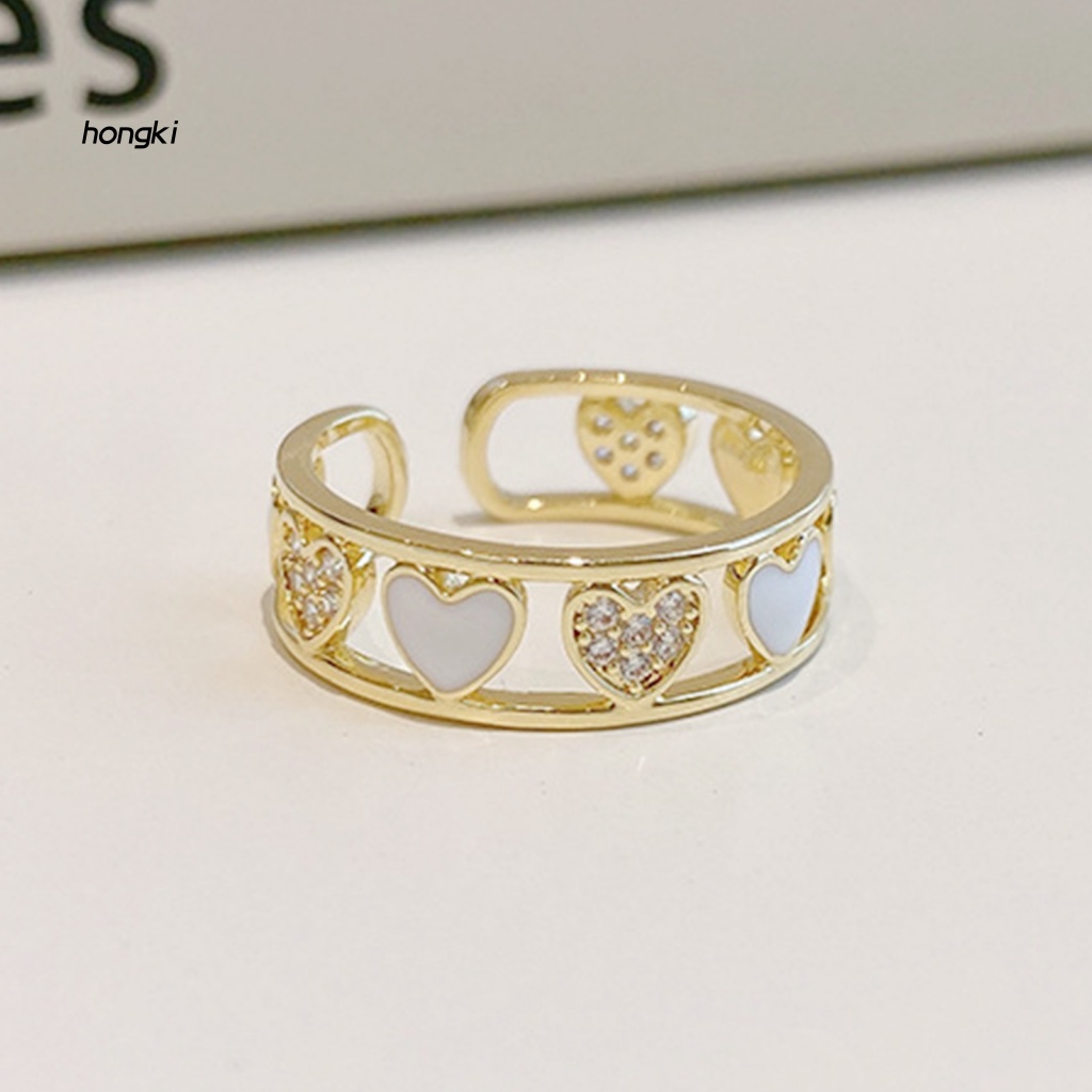 Nhẫn Hình Trái Tim Bằng Đồng Thời Trang Dành Cho Nữ