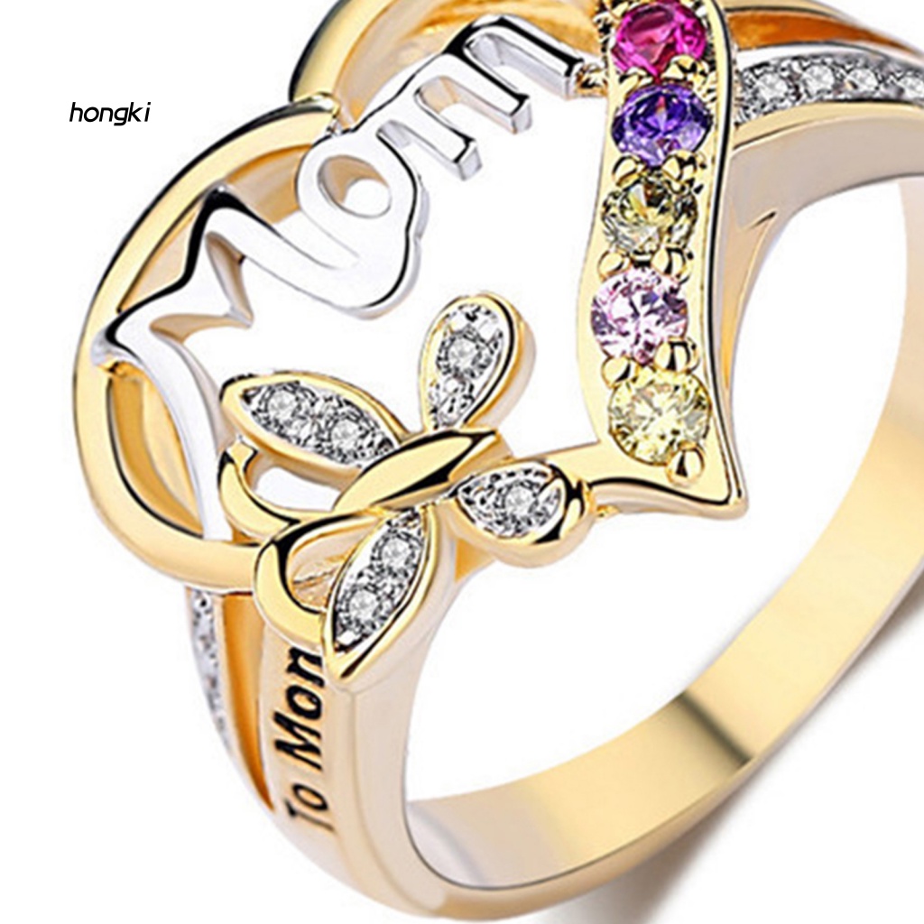 Nhẫn HìNh TráI Tim ĐíNh Kim Cương Giả Cho Nữ