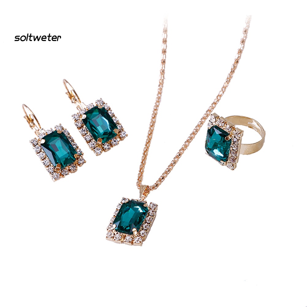 Bộ Trang Sức Đính Đá Thời Trang Dành Cho Nữ