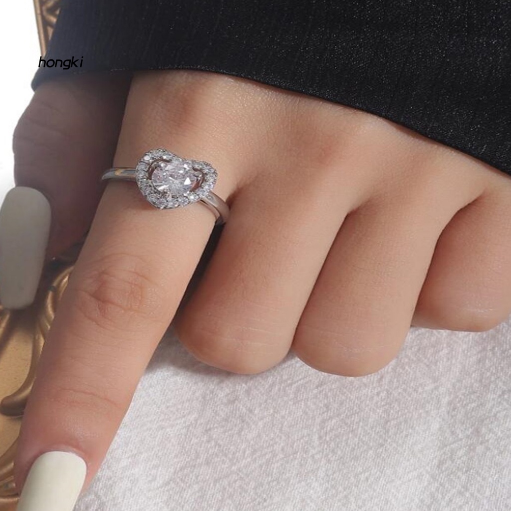 Nhẫn ĐíNh Đá Zircon Siêu Nhẹ ThờI Trang Cho Nữ