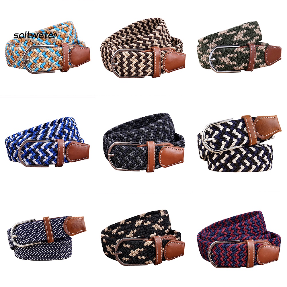 Thắt Lưng Dây Bện Co Giãn Thoải Mái Thời Trang Unisex