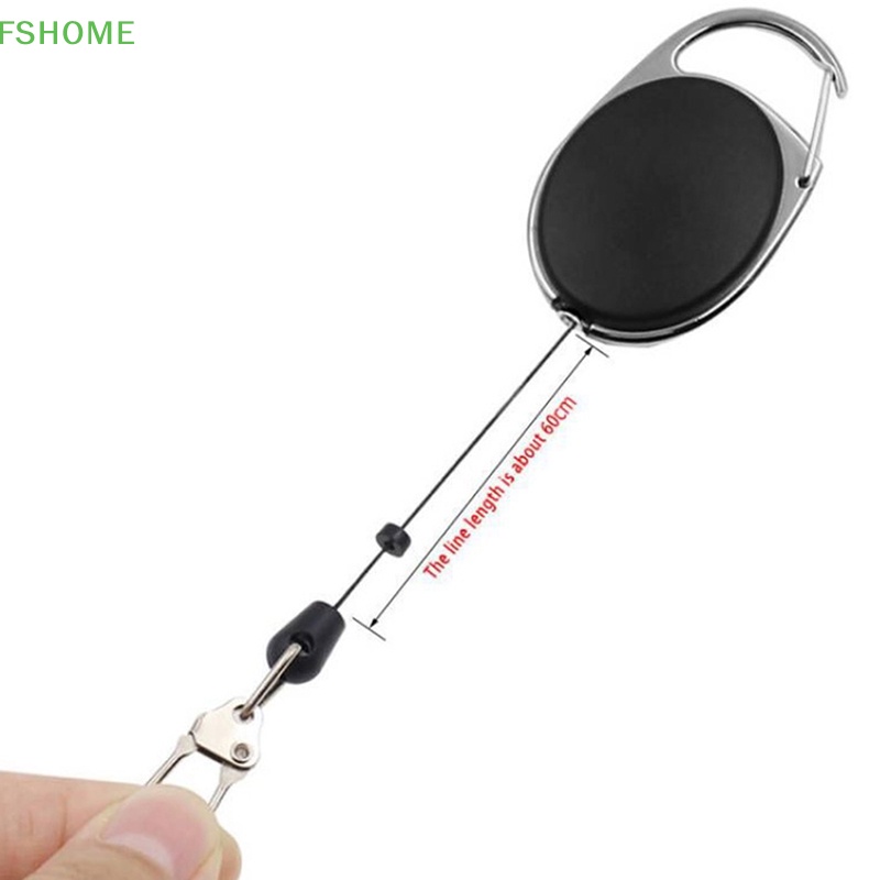 1 Dây Đeo Thẻ Tên Màu Đen Có Thể Thu Gọn Tiện Dụng