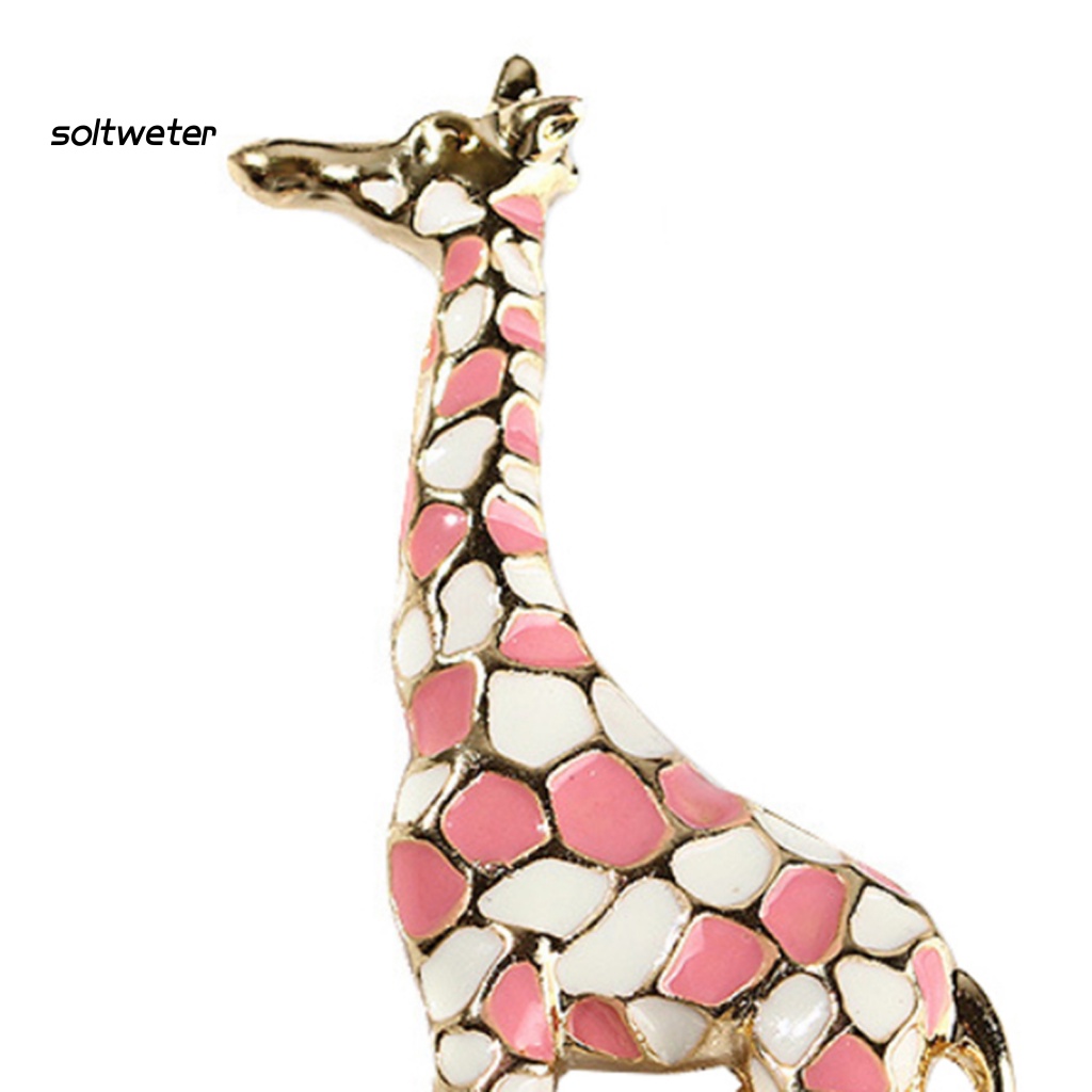 Ghim Cài Áo Hình Hươu Cao Cổ Tráng Men Công Nghệ Dùng Hàng Ngày