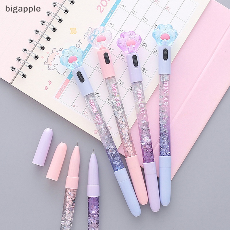Bút Mực Gel Hình Chân Mèo Có Đèn Led Dễ Thương