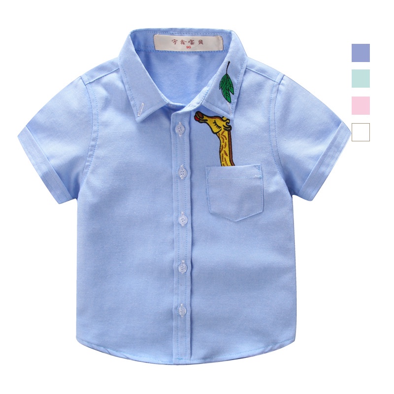 Áo Sơ Mi Hàn Quốc Tay Cộc In Họa Tiết Hoạt Hình Dễ Thương Thời Trang Mùa Hè 20