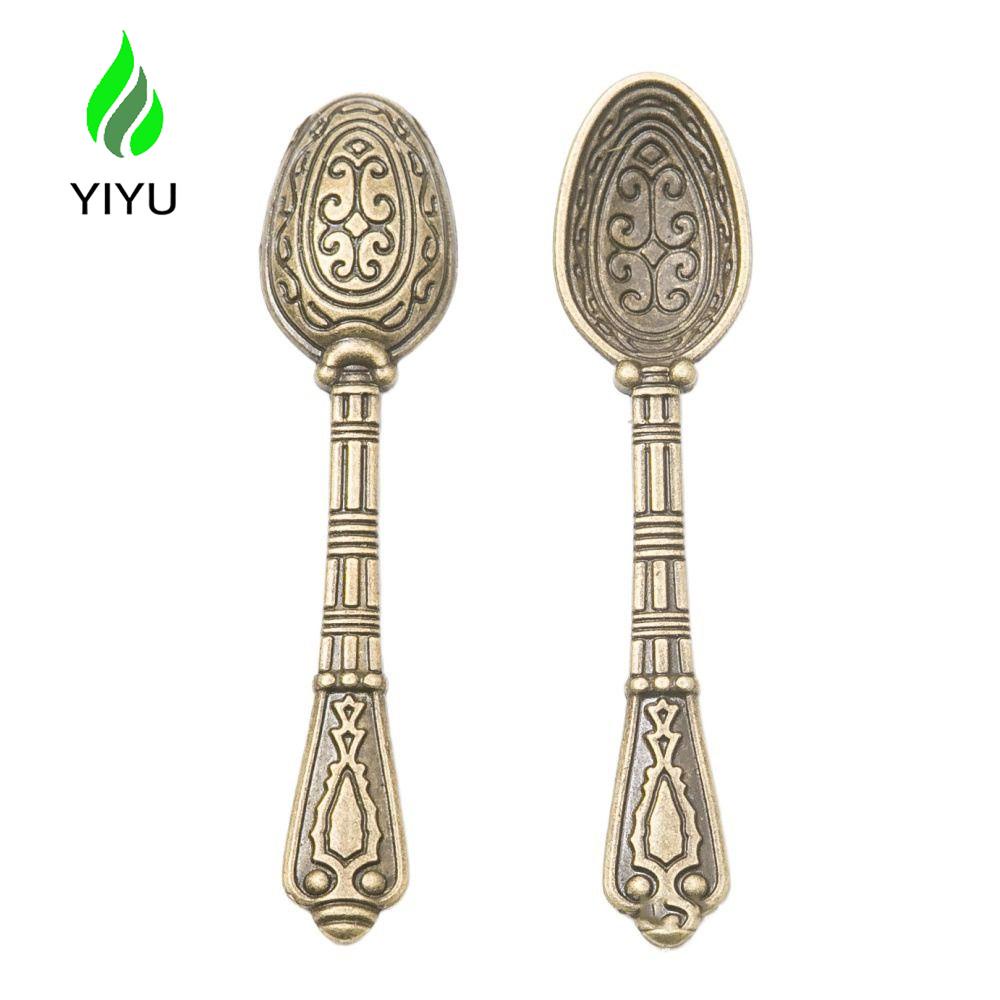 YIYU Muỗng Mini Bằng Hợp Kim Chống Gỉ Dễ Lau Chùi Họa Tiết Thời Trang