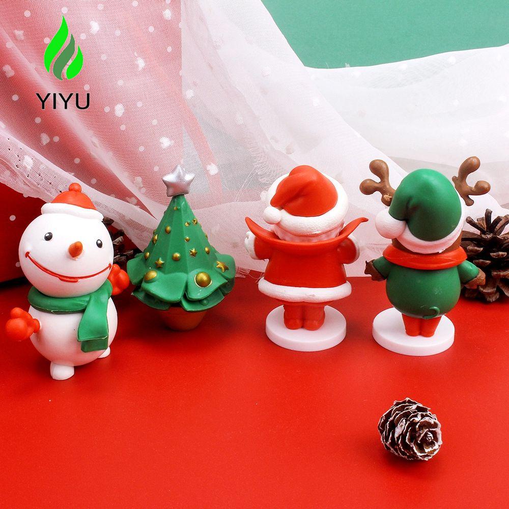 Set 4 Mô Hình Tuần Lộc Dùng Để Trang Trí Bánh Kem Tiện Dụng