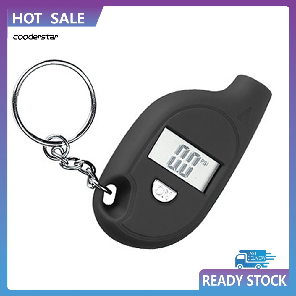 Đồng Hồ Đo Áp Suất Lốp Xe Kỹ Thuật Số LCD Kèm Móc Khóa Tiện Dụng Cho Xe Hơi /