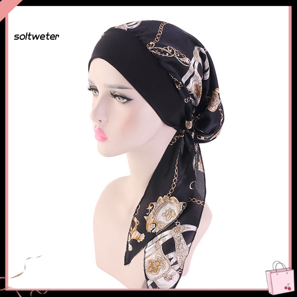 Mũ Trùm Đầu Co Giãn In Họa Tiết Hoa Thời Trang Cho Nữ