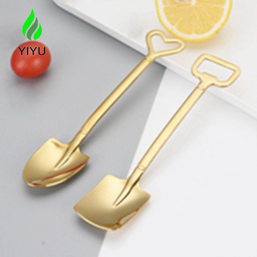 YIYU Muỗng Uống Cà Phê / Trà / Kem Bằng Thép Không Gỉ Tiện Dụng