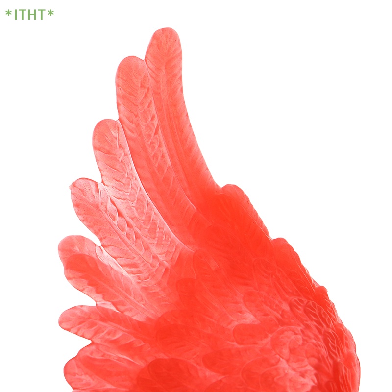 Bộ 6 Đôi Cánh Thiên Thần Phát Sáng Dùng Trang Trí Bánh Kem Giáng Sinh Mới