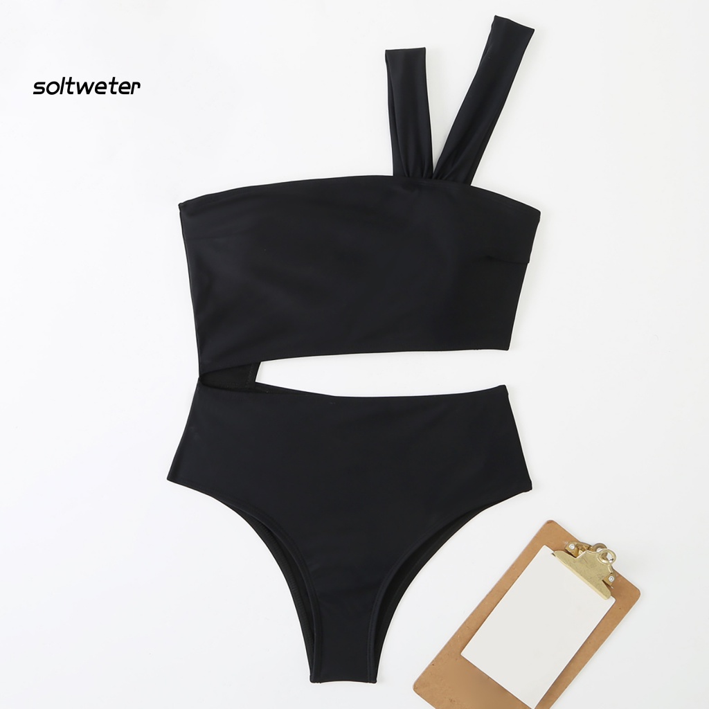 Bộ Đồ Bơi Một Mảnh Lưng Cao Chất Liệu Polyester Quyến Rũ Cho Nữ