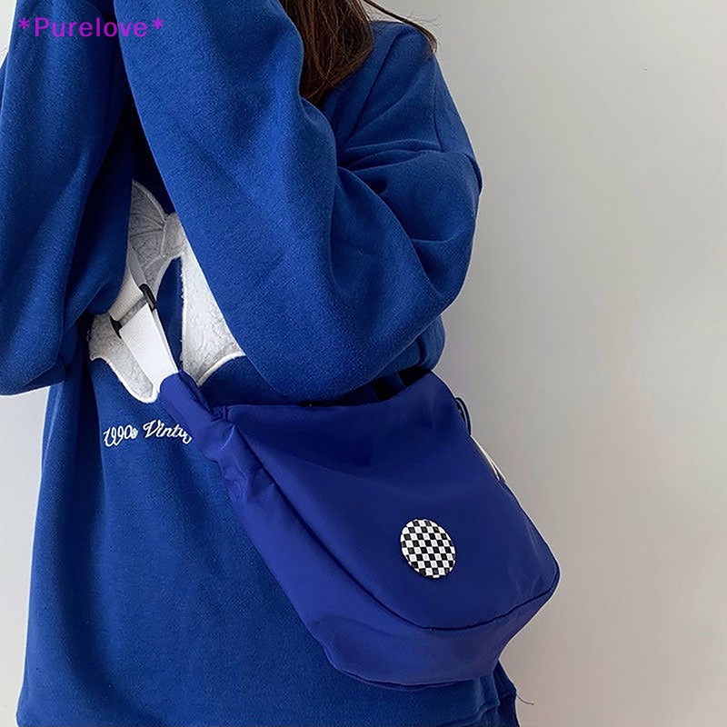 Túi Xách Kích Thước Lớn Màu Xanh Dương Phong Cách Retro Thời Trang Cho Nữ Mới