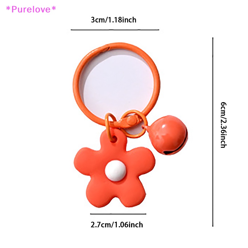 Móc Chìa Khóa Xe Hơi / Túi Xách Hình Hoa Kẹo Nhỏ Xinh Thời Trang Hàn Quốc Cho Nữ Mới