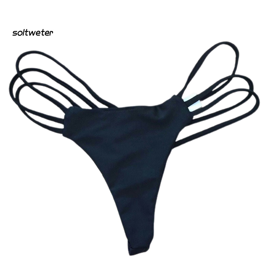 Quần Bơi Lọt Khe Đan Dây Chéo Nhanh Khô Co Giãn Thời Trang Mùa Hè