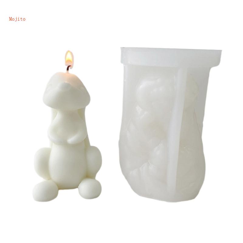 Khuôn Silicone Làm Nến Hình Thỏ Tai Dài Trang Trí Tiệc Cưới / Valentine