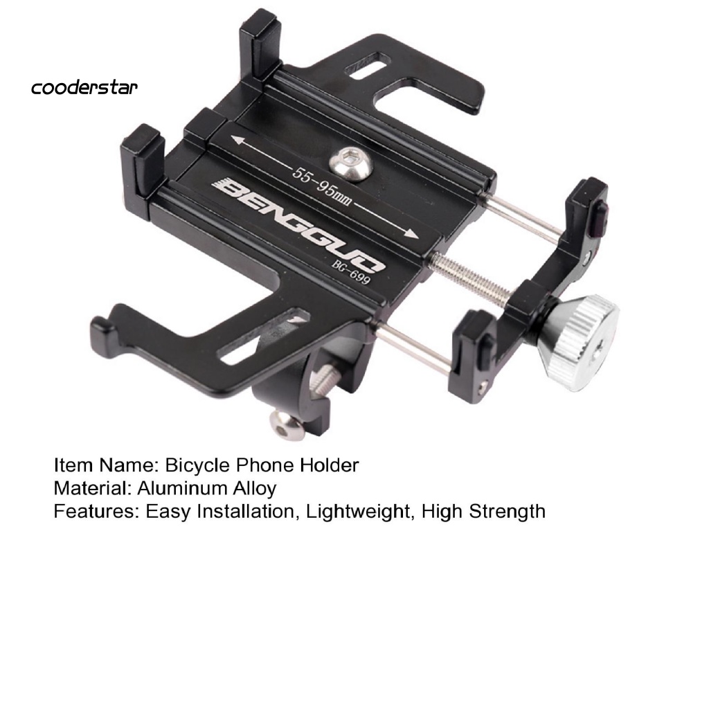 Giá Đỡ Điện Thoại Gắn Tay Lái Xe Đạp Bằng Hợp Kim Nhôm Chống Trượt Tùy Chỉnh Tiện Dụng