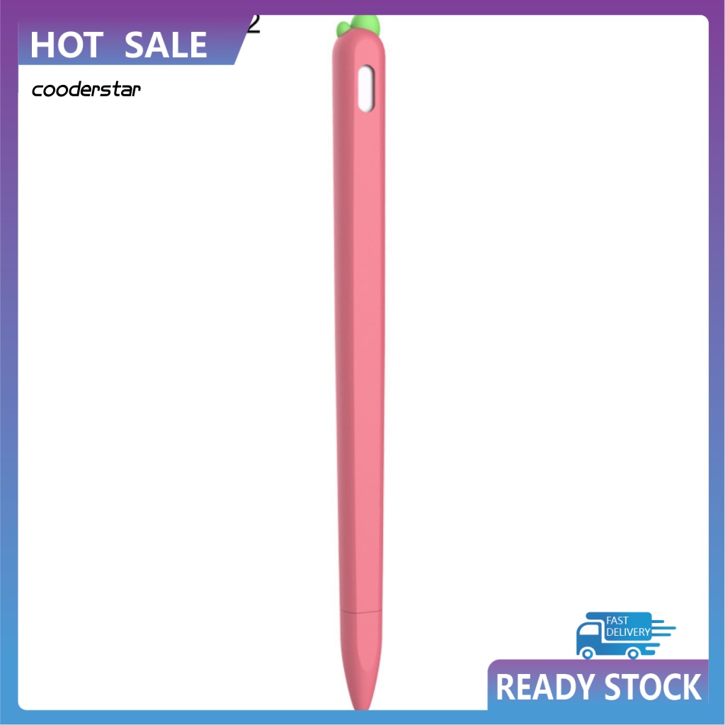 Vỏ Bảo Vệ Bút Cảm Ứng Apple Pencil 1 / 2 Bằng Silicon Hình Củ Cà Rốt Dễ Thương