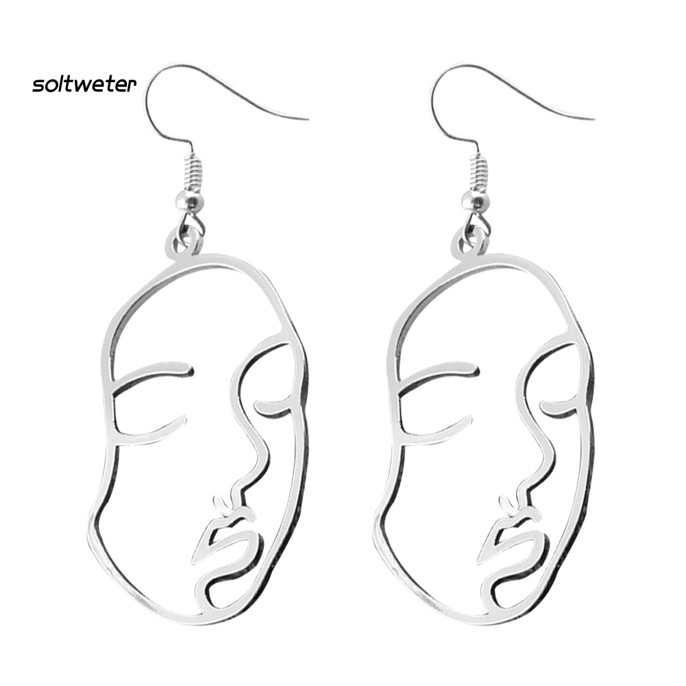 Hoa Tai Dáng Dài Mặt Hình Khuôn Mặt Sáng Tạo Thời Trang