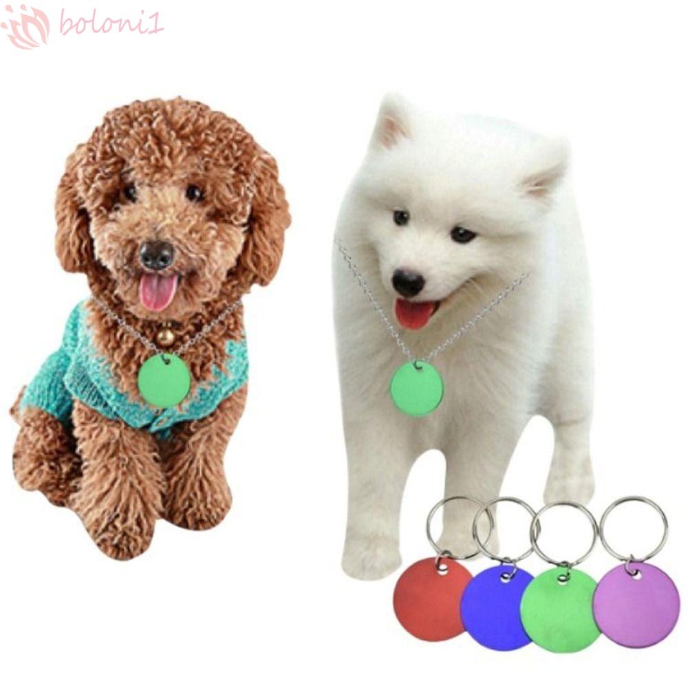 [COD] Vòng cổ Mặt Thẻ Số Điện Thoại Tròn Rỗng Cho Thú Cưng