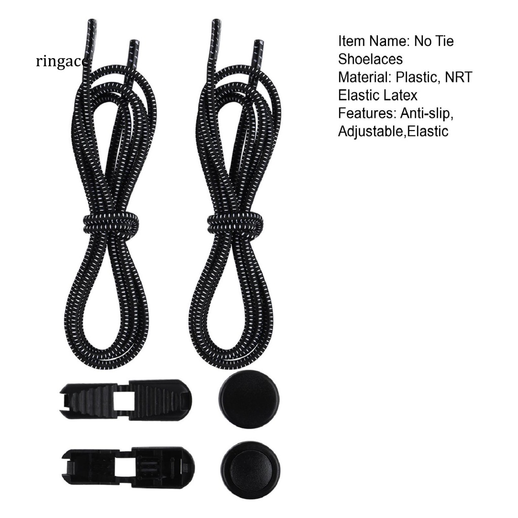 Rga 1 Bộ Dây Giày Thể Thao Không Cần Buộc Co Giãn Nhiều Màu Sắc Có Thể Điều Chỉnh Dành Cho Trẻ Em Và Người Lớn