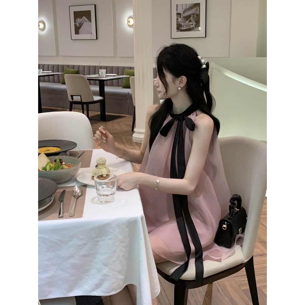 Đầm Chữ a Trễ Vai Màu Trơn Thời Trang Mùa Hè Cho Nữ