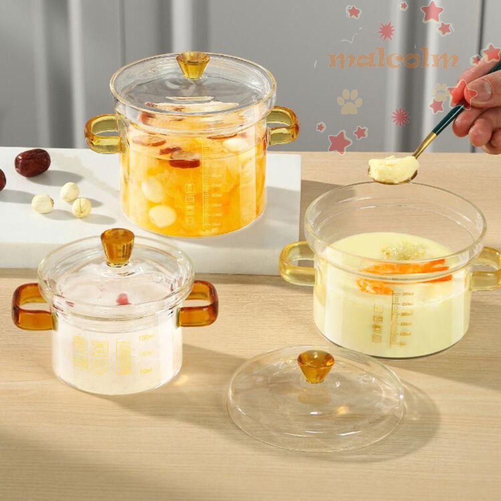 Nồi Nấu Ăn Mini Bằng Thủy Tinh Dày Trong Suốt Chịu Nhiệt