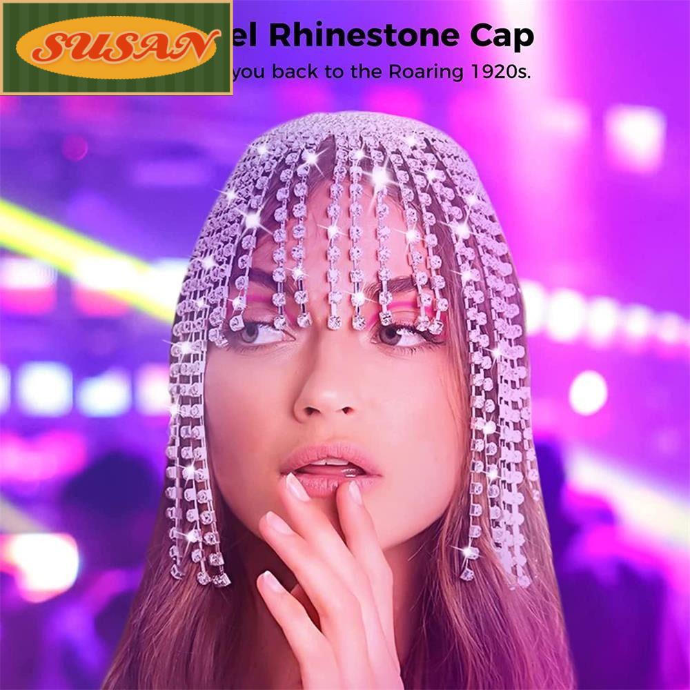 SUSANS Chuỗi Dây Đeo Đầu Đính Pha Lê Dùng Hóa Trang / Múa Bụng Cho Cô Dâu