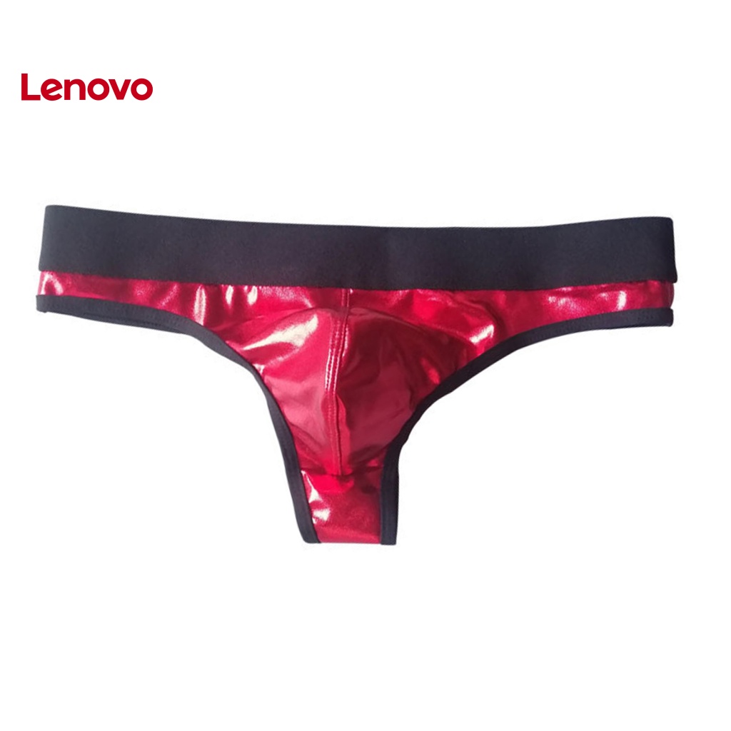 Quần Lót Giả Da Lưng Thấp Co Giãn Phối Màu Tương Phản Nhanh Khô Thời Trang Dự Tiệc Cho Nam