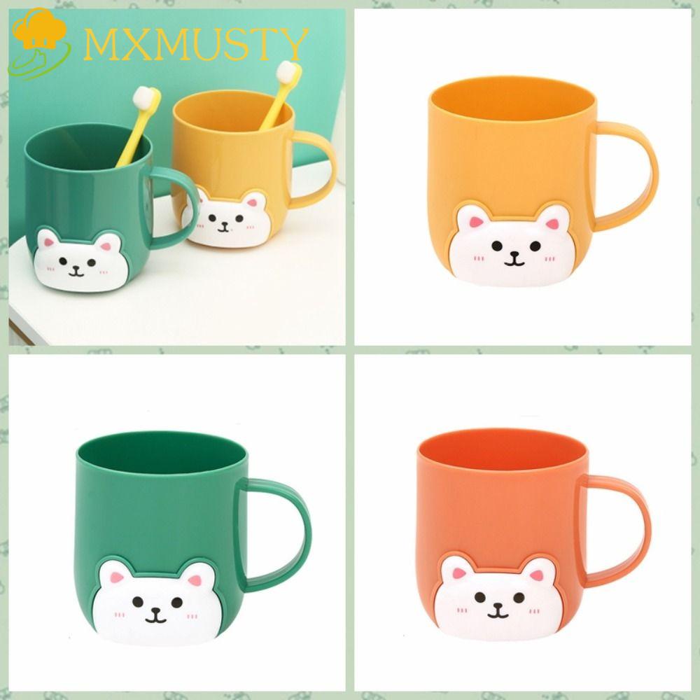 MXMUSTY Cốc Đánh Răng Sức Chứa Lớn Chống Vỡ Hình Gấu Hoạt Hình Dễ Thương Có Tay Cầm Cho Trẻ Em / Trẻ Em