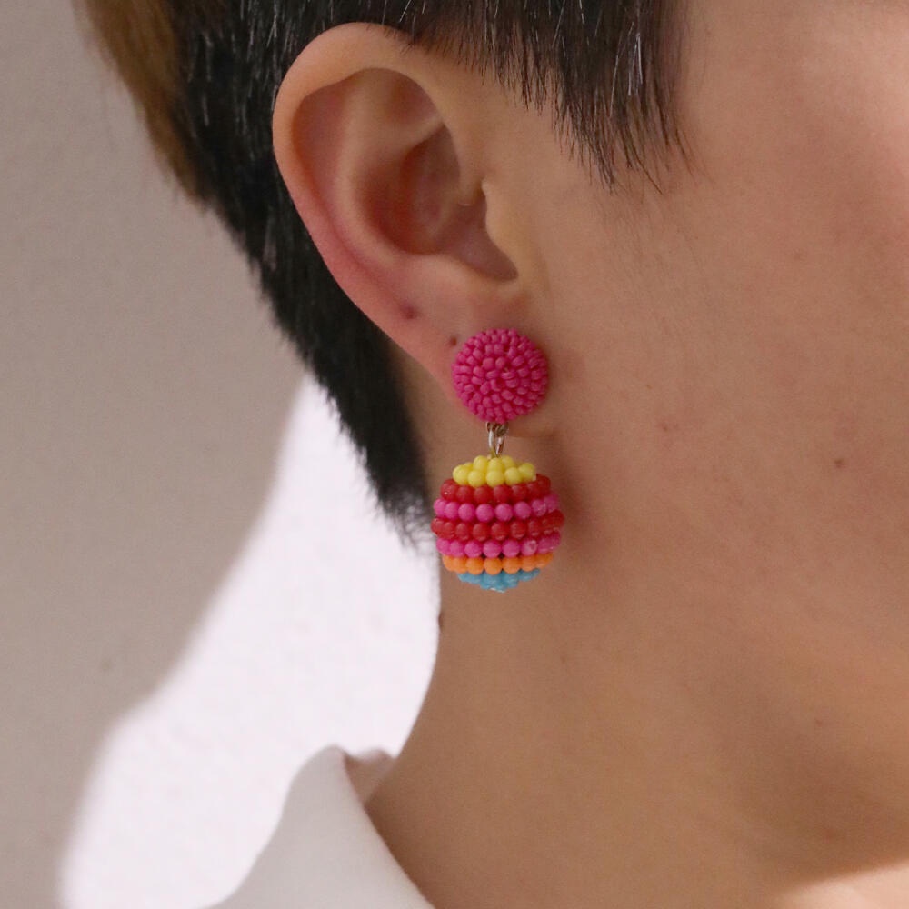 Khuyên Tai Hình Quả Cầu Màu Sắc Phong Cách Âu Mỹ Mới 2023